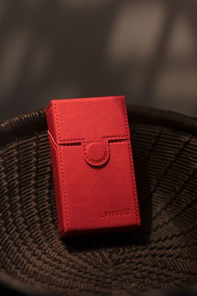 Bipanya Red Luisbag Luxury Leather Touch Cigarette Box Bp-4396lbt