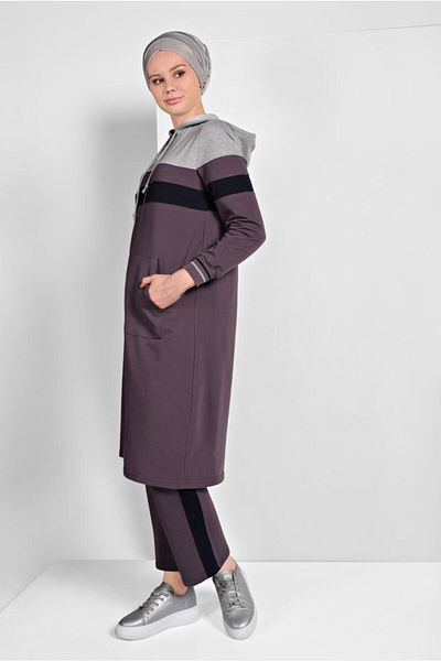 TRENDTESETTÜR Γυναικεία φόρμα με φερμουάρ Grape 25104