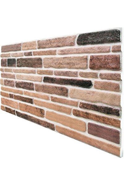 Pandekor 5 Adet X Kesme Taş Desenli 3 Boyutlu Renkli Strafor Köpük Duvar Kapl...