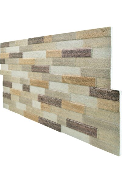 Pandekor 5 Adet (2,5M2) X Patlatma Taş Desenli 3 Boyutlu Renkli Strafor Köpük...