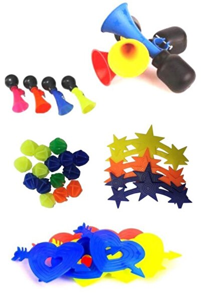 AVMmarketim 3 Çeşit Bisiklet Süsü Seti Havalı Korna Hediyeli