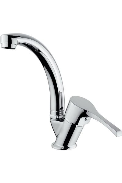 HMS Open and Closed Swan Basin Faucet with Solid Brass Head