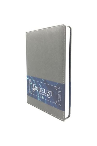 Gıpta Modelist Gray Rope Stitched Hard Cover Checked Notebook