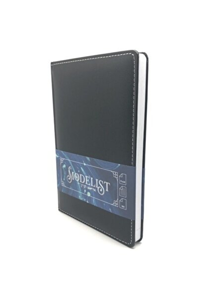 Gıpta Modelist Black Rope Stitched Hard Cover Checked Notebook