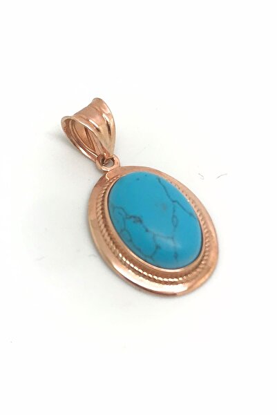 Erer Gümüş Gümüş Firuze Taşlı Bayan Kolye Ucu Dlp669e