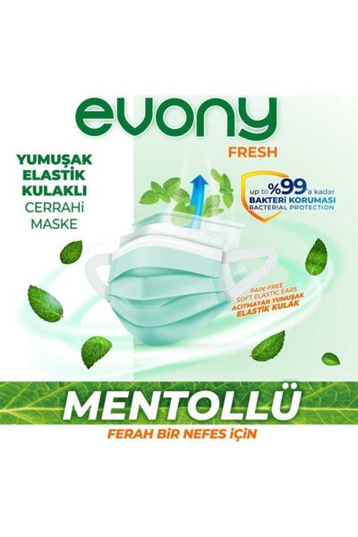 Evony MENTOLLÜ CERRAHİ MASKE