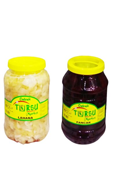 TURŞU MARKET Doğal Fermente Çubuk Turşusu 3 Lt Pancar +3 Lt Lahana