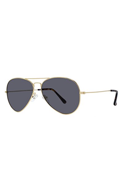 VOGS Polarize Pilot Güneş Gözlüğü Raptor 105 Medium Altın Gözlük Siyah Cam
