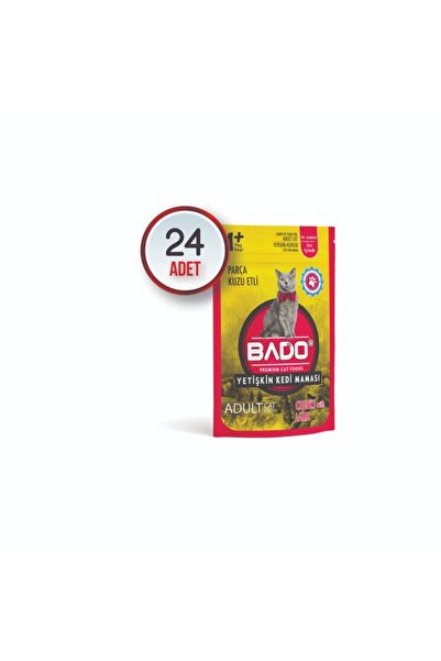 Bado Yetişkin Yaş Kedi Maması Kuzu Etli 85Gr 24'lü