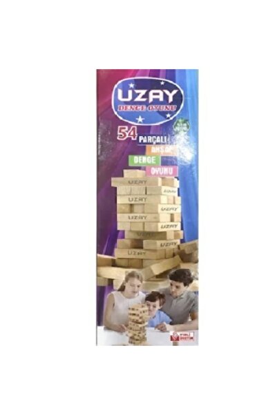 Uzay Jenga Büyük Boy Ahşap Denge Oyunu 108 Parça