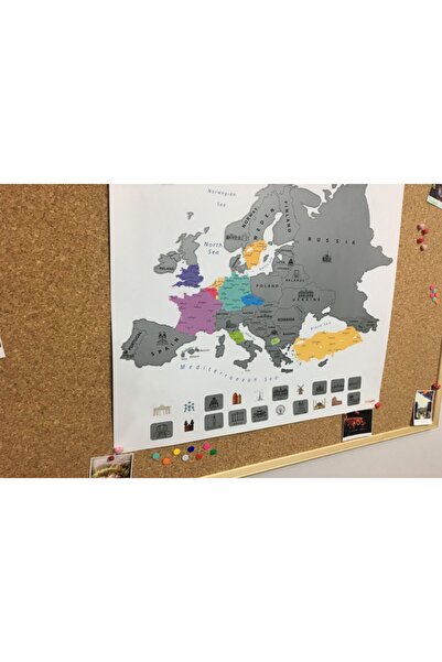 MapofX Gez-kazı Avrupa Haritası - Kazınabilir Avrupa Haritası - Scratch Map - Hediye Fikri