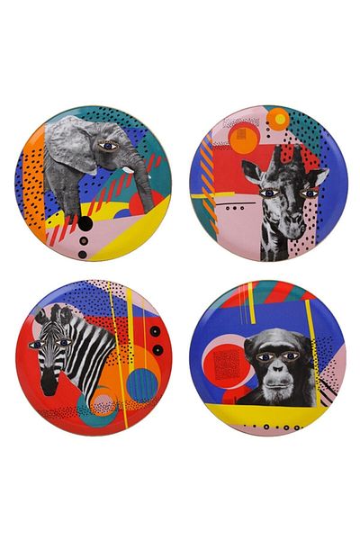 Porland Wild Life 4 Pieces - 28 Cm Flat Plate Apricot Music