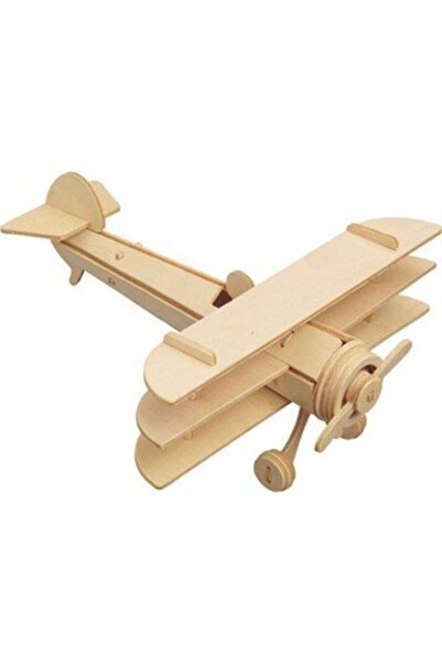 Genel Markalar 3D Ahşap Maket Üç Kanatlı Uçak 3D YapBoz Hobi Sök Tak 3 kanatlı YapBoz Zihin Geliştirici 3D Puzzle