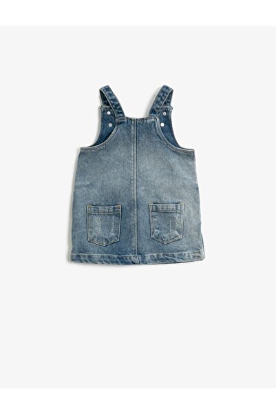 Koton Rochie de buzunar cu imprimeu albastru din bumbac fetita