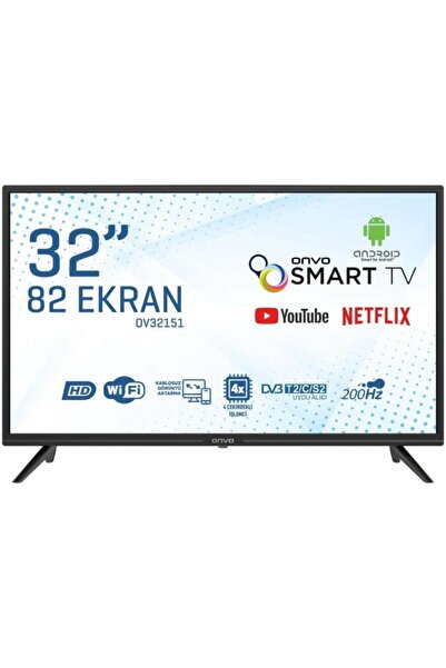ONVO OV32151 32'' 82 Ekran Dahili Uydu Smart Wifi Android Led TV