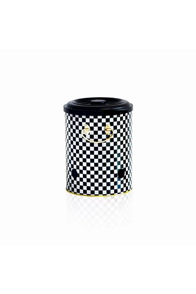 EVLE Ef180-G8 Checkers Black Patterned Onion Holder, Onion Basket, Crisper