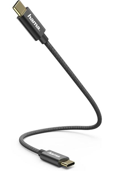 Hama 183333 0.2m Usb-c - Usb-c Şarj/data Kablosu – Siyah