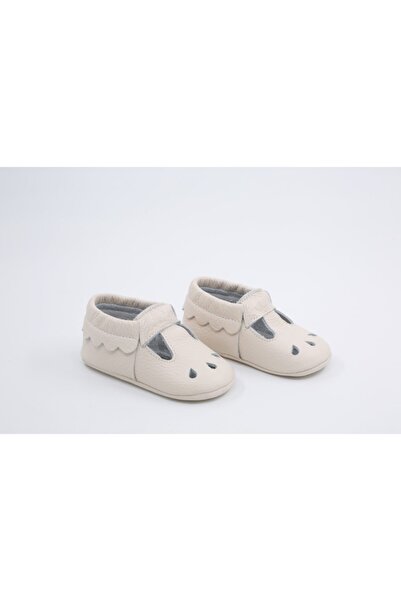 Li Puna Baby Girl Beige Nena Series Leather First Step Shoes