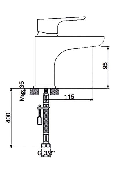 Newarc 921521n Loft Natural Sink Faucet Chrome