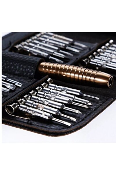 Genel Markalar Deri Çantalı 25 Parça Torx Tornavida Seti Mini Set Cep Boy