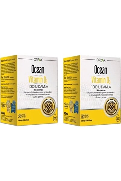 Ocean Vıtamın D3 1000/ 50 Ml X 2 Ad.