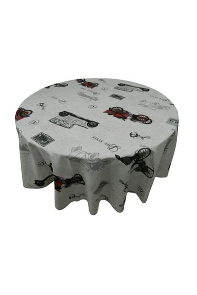 gonk Round,duck (LIQUID PUSHER, SPOT-PROOF) Fabric, Table Cloth