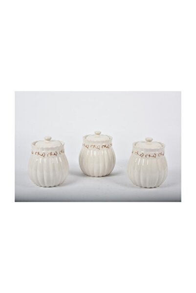 SETABIANCA Setabıanca Kıtchen Kavanoz 3lü Vakumlu 12x12x14 Cm