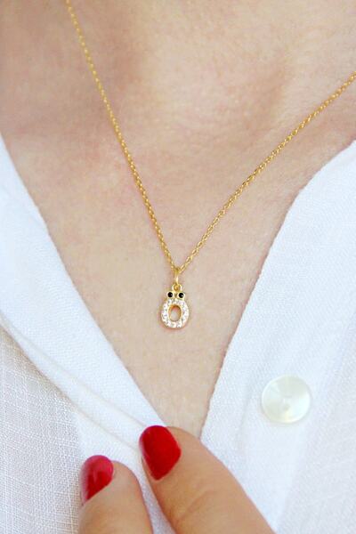 Argentum Concept Ö Harfi Altın Kaplamalı 925 Ayar Gümüş Kolye - N158901