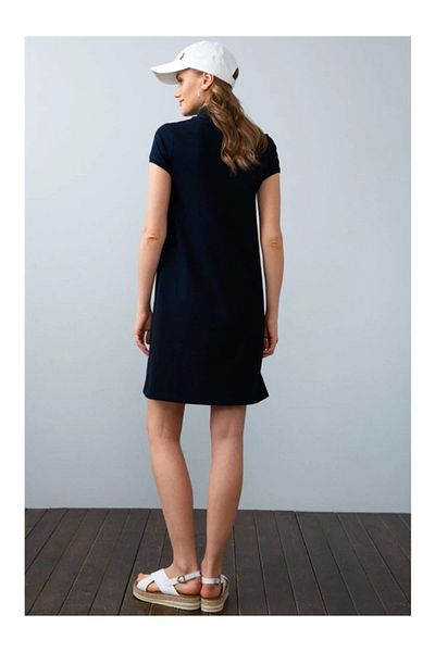 U.S. Polo Assn. Rochie confortabilă tricotată din colecția bleumarin pentru femei