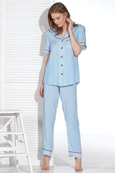 Sevim Kadın Düğmeli Pijama Takım 12908
