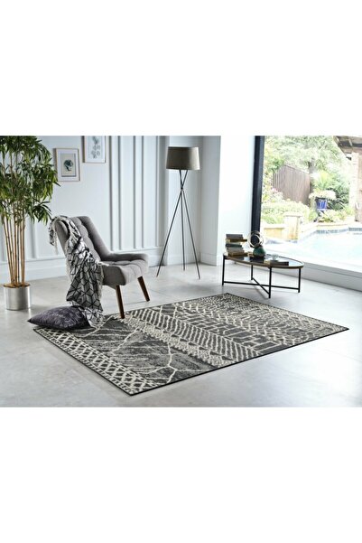 GÜMÜŞSUYU Deco Natural 133x190 11842 - Siyah Halı Klim