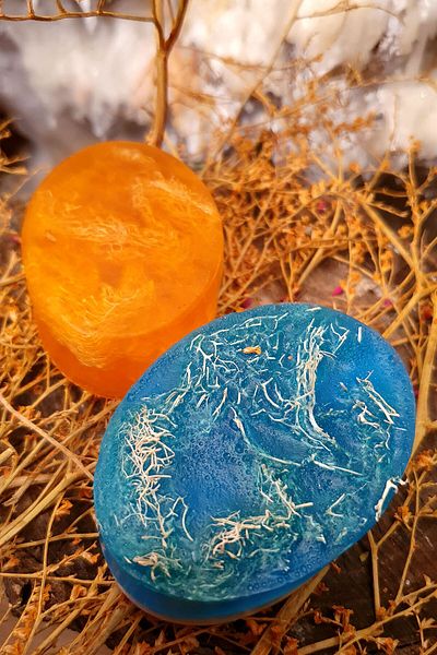 FANTASTİK SANAT ATÖLYESİ Donkey Milk Aloe Vera Soap and Halis Honey Decorative Gift Soap Set of 2 - 240 grams