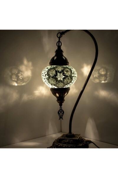 DezHome Mozaik Lamba Deve Boynu Otantik Bohem Abajur