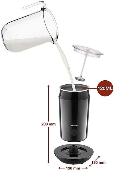 Philips رغوة الحليب Senseo Milk Twister باللون الأسود Ca6500/60