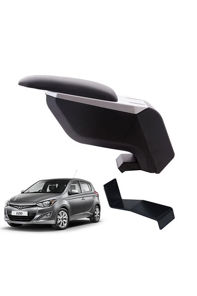 3 Tıkla Hyundai I20 2012 Armrest with Steel Foot Without Piercing Grey-black