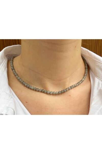Mucize Taş Labradorite Stone Natural Stone Necklace 6 Mm
