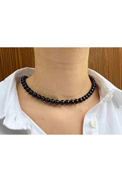 Mucize Taş قلادة حجر شونغيت الطبيعي 8 ملم