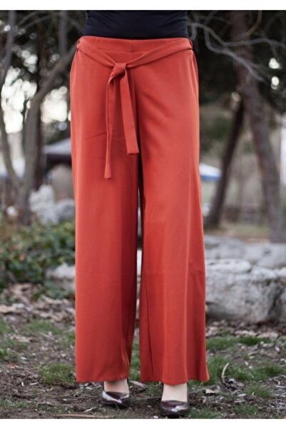 Modakenti Кірміт кольорові широкі штани з поясом і еластичним поясом