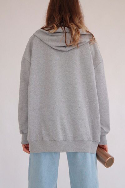 EFBUTİK Ζακέτα Unisex Γκρι με φερμουάρ