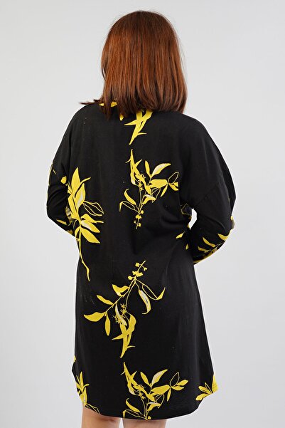 VİENETTA Cotton Plus Size V-Neck Off-Shoulder Long Sleeve Nightgown
,105300