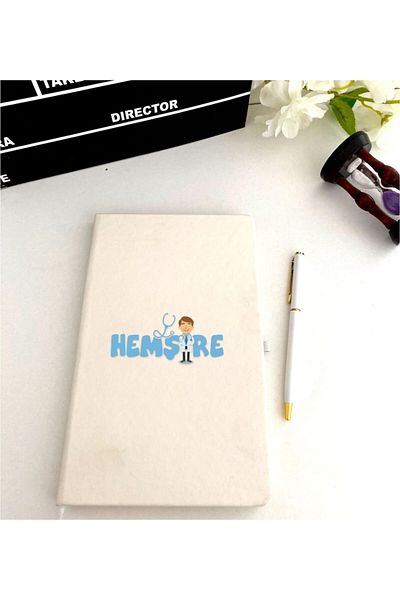 Hediyenikap مجموعة أقلام دفتر ملاحظات مطبوعة للممرضة