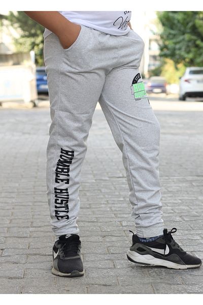 Çiggo Kids Pantaloni de trening casual Humble Hustle, cu imprimeu iluminator