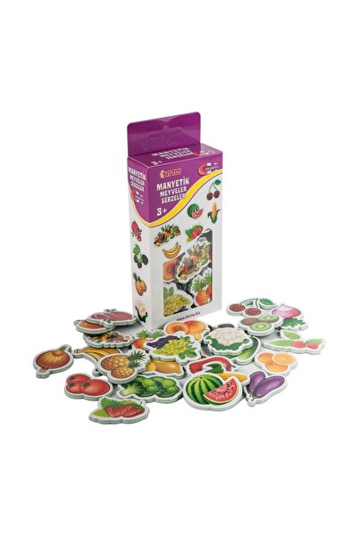 Diytoy Manyetik 5 Li Set, Harfler, Sayılar, Hayvanlar, Meyveler,taşıtlar