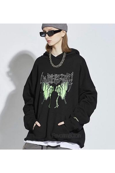 Köstebek Μαύρο Gothic Butterfly Sweat Fvrm50tn