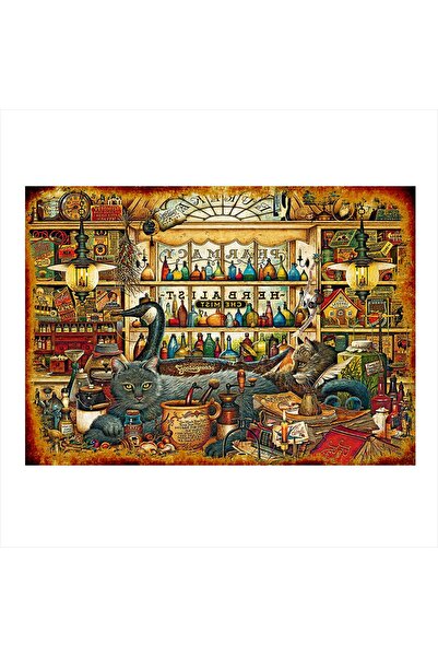 Genel Markalar 50cmX70cm Ahşap Tablo Eski Eczane