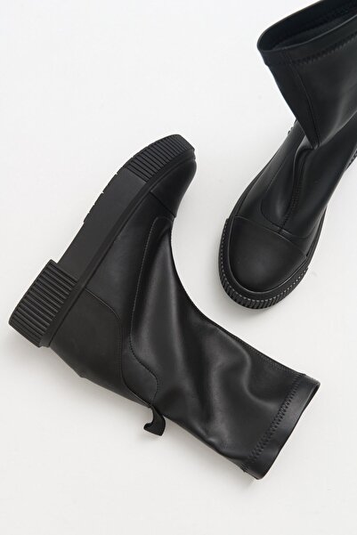 LuviShoes 3042 Μαύρες Δερμάτινες Γυναικείες Μπότες