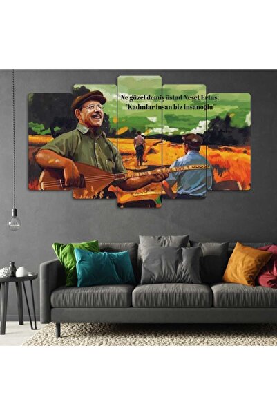 EVLOYA Neşet Ertaş - 5 Parçalı Tablo