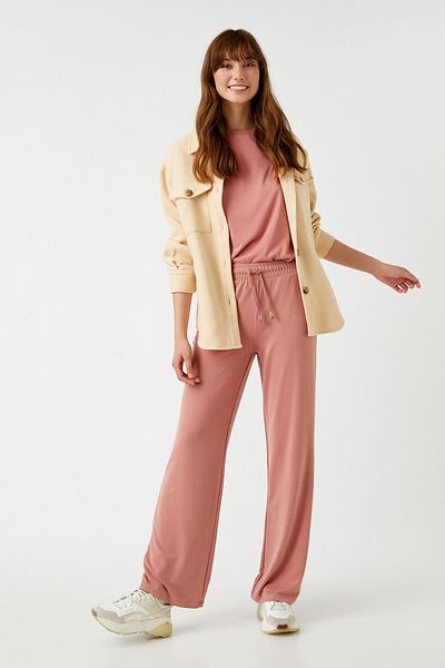 Koton Women's Pink Sweatpants 2KAK43577EK