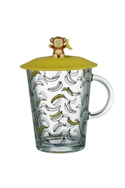 Paşabahçe Monkey Mug with Lid 390cc