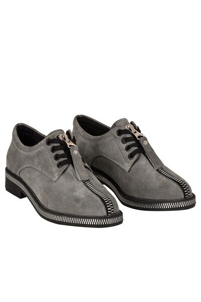 Moosefield Genuine Leather Gray Women's Shoes